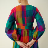 Mira Pure Slub Cotton Dress - Multicolour