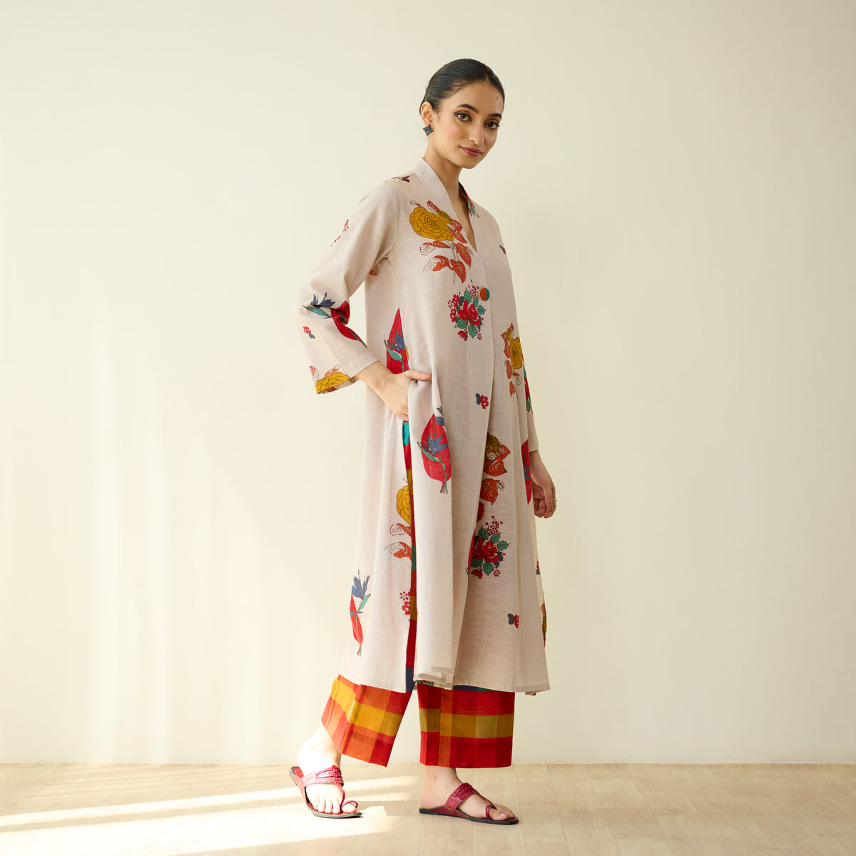 Potpourri Pure Slub Cotton Kurta Set - Off White
