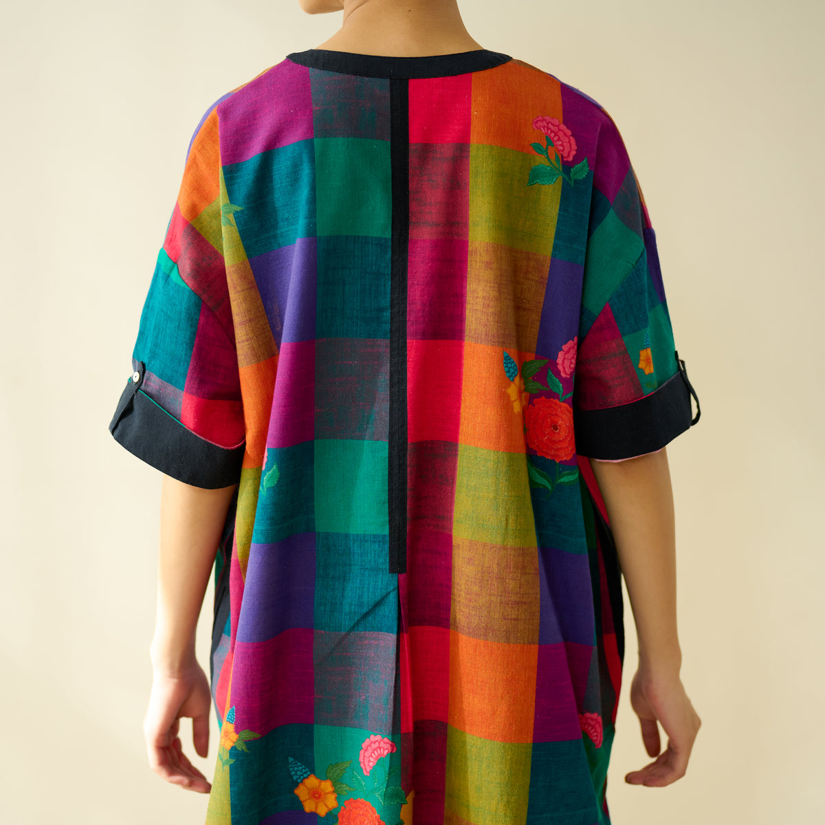 Echo Pure Slub Cotton Kurta - Black