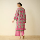 Meera Mulmul Cotton Kurta Set - Sage Green