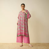 Meera Mulmul Cotton Kurta Set - Sage Green