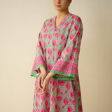 Meera Mulmul Cotton Kurta Set - Sage Green