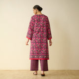 Meera Mulmul Cotton Kurta Set - Purple