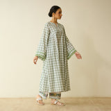 Countryside Seersucker Cotton Kurta Set - Pista Green
