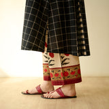 Pattern Play Fine Slub Cotton Kurta Set - Black