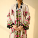 Bagh Bahaar Mulmul Cotton Kurta Set - Rani Pink