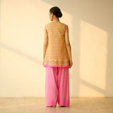 Phool Varsha Mulmul Cotton Farsi Set - Sunshine Yellow