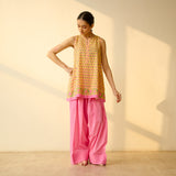 Phool Varsha Mulmul Cotton Farsi Set - Sunshine Yellow