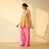 Phool Varsha Mulmul Cotton Farsi Set - Sunshine Yellow