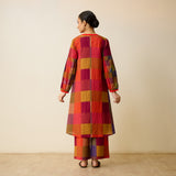 Garden Flora Fine Slub Cotton Kurta Set - Multicolour