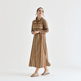 Brown Sanganeri Printed Cotton Kurta Dress