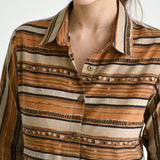 Brown Sanganeri Printed Cotton Kurta Dress