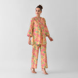 Mango Yellow Blooming Cotton Co-ord Set