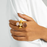 Bird & Gemstone Ring - Gold