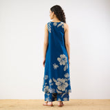 Rosa A-line Cotton Co-ord Set - Indigo