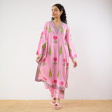 Begum's Bagh Printed Co-ord Set - Baby Pink