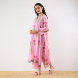 Begum's Bagh Printed Co-ord Set - Baby Pink
