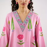 Begum's Bagh Printed Co-ord Set - Baby Pink