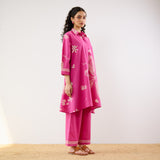 Plumeria Cotton Co-ord Set - Pink