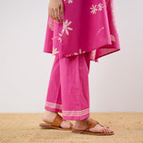 Plumeria Cotton Co-ord Set - Pink