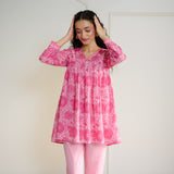 Jugni Sanganeri Inspired Co-ord Set - Baby Pink