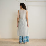 Mehek Sanganeri Inspired Sleeveless Kurta Palazzo Set - Beige