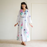 Tulip Cotton Overlap Dress with Mulmul Slip - Sharp white