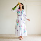 Tulip Cotton Overlap Dress with Mulmul Slip - Sharp white
