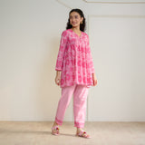 Jugni Sanganeri Inspired Co-ord Set - Baby Pink