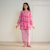 Jugni Sanganeri Inspired Co-ord Set - Baby Pink