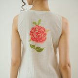 Belle Slub Cotton Kurta Set - Off White