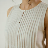 Belle Slub Cotton Kurta Set - Off White