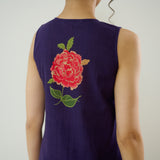 Belle Slub Cotton Kurta Set - Violet