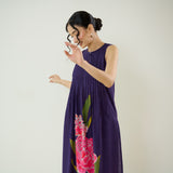 Belle Slub Cotton Kurta Set - Violet