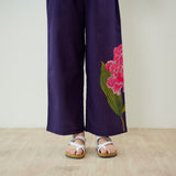 Belle Slub Cotton Kurta Set - Violet