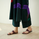 Hibiscus Slub Cotton Kurta Set - Emerald Green