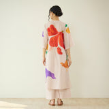 Hibiscus Slub Cotton Kurta Set - Off White