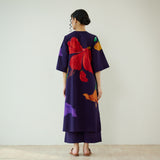 Hibiscus Slub Cotton Kurta Set - Violet