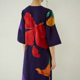 Hibiscus Slub Cotton Kurta Set - Violet