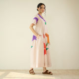 Hibiscus Bloom Cotton Maxi Dress - Off White