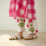Old School Slub Cotton Kurta Set - Rose Pink