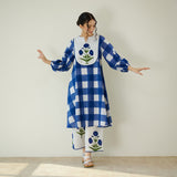 Old School Slub Cotton Kurta Set - Classic Indigo