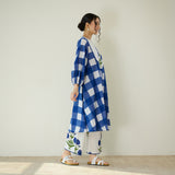 Old School Slub Cotton Kurta Set - Classic Indigo