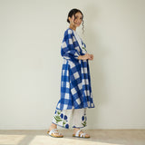 Old School Slub Cotton Kurta Set - Classic Indigo