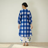Old School Slub Cotton Kurta Set - Classic Indigo
