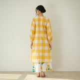 Old School Slub Cotton Kurta Set - Mango Yellow