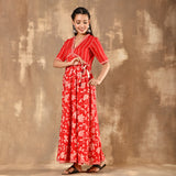 Red Bandhani Inspired Flora Dress