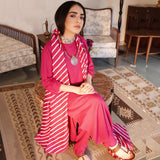 Magenta Kurta Set for Women with Straight Pants & Dupatta