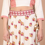 Off White Kalidaar Lehenga Set with Blouse