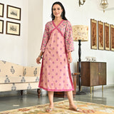 Pink Side Slit Shift Dress